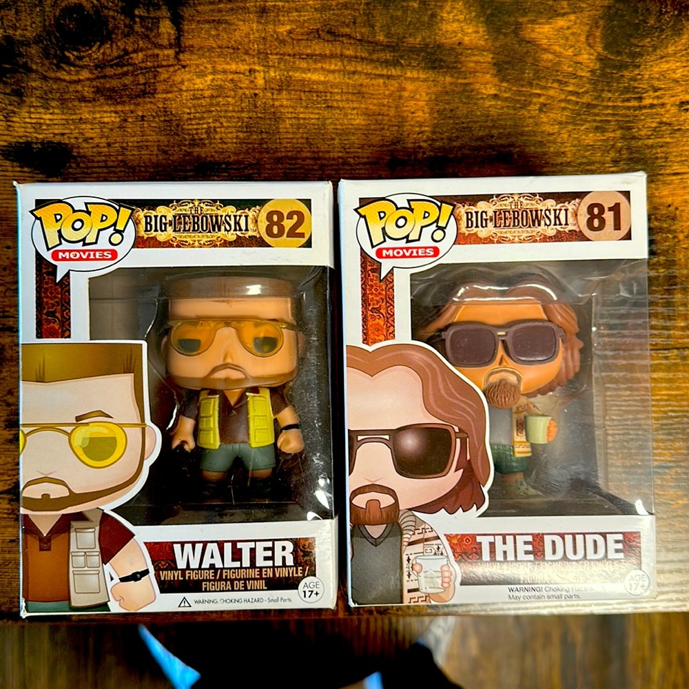 The Big Lebowski Funko Pops! Walter and The Dude